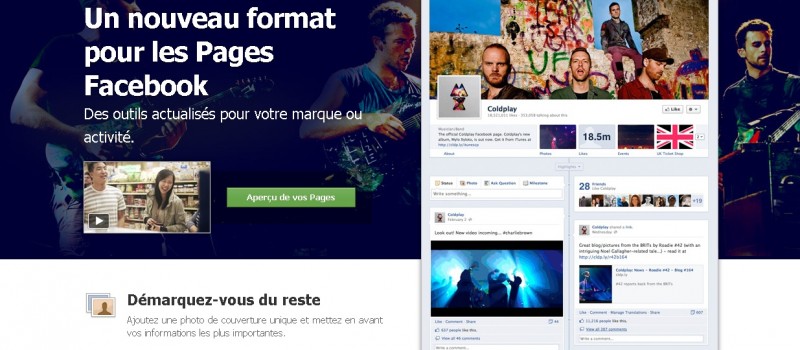 Les pages facebook adoptent la Timeline