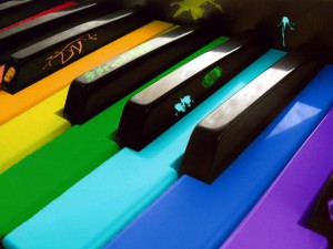 Piano coloré