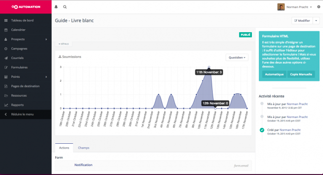 Automation - Formulaire stats