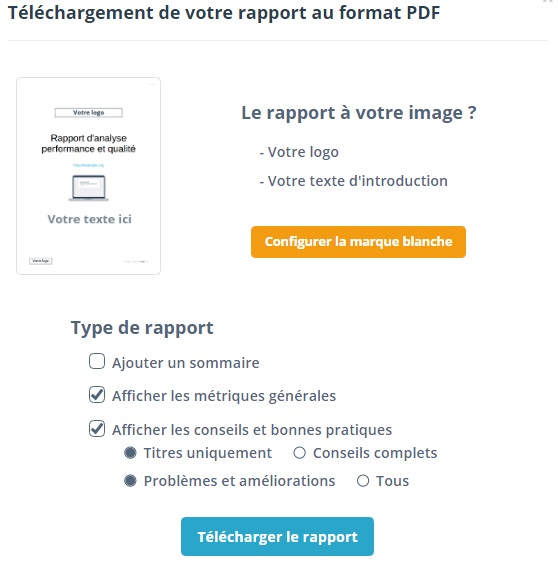 Télécharger un rapport sur Dareboost